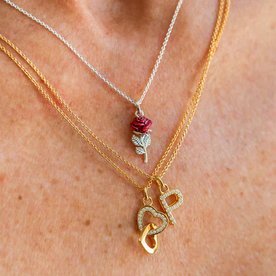 THOMAS SABO Necklace with red rose pendant