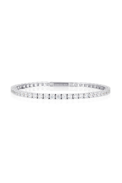SELENA 3MM TENNIS BRACELET 18CM SILVER
