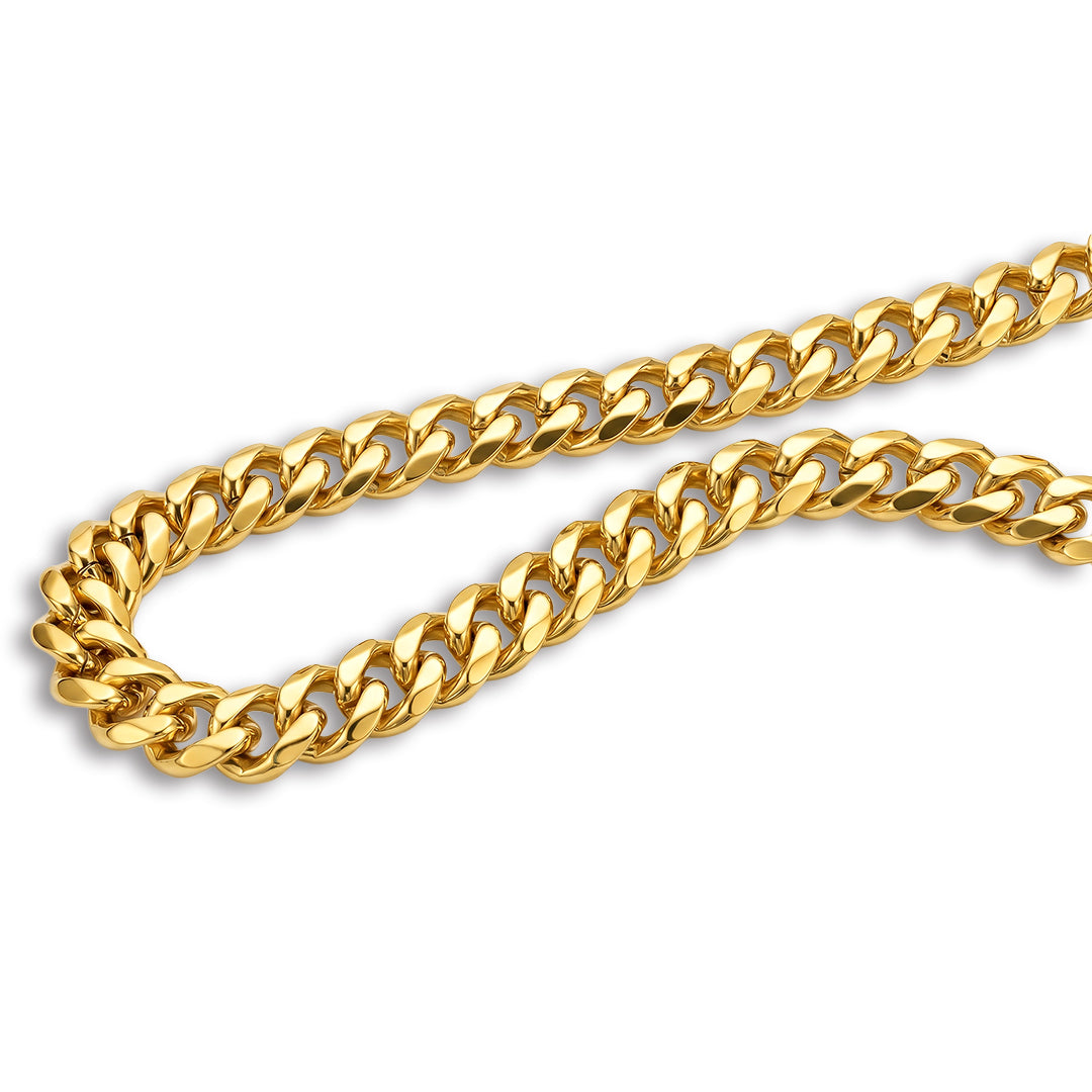 Bevelled Curb Diamond Cut Chain 9.0mm