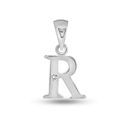 Diamond Initial Pendants DSNP White Gold