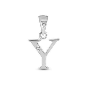 Diamond Initial Pendants DSNP White Gold