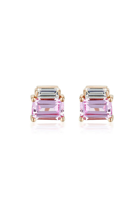 GEORGINI Emilio Sapphire Double Baguette Earrings