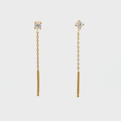 A CHRISTMAS JOURNEY KIARA THREADER EARRING GOLD