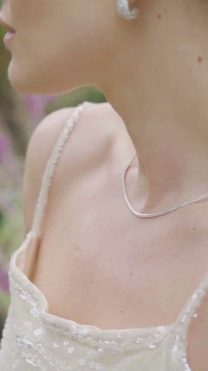 SYDNEY SOIRÉE 2MM TENNIS NECKLACE 42CM SILVER