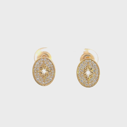A CHRISTMAS JOURNEY FOLLOW THE STAR EARRINGS GOLD