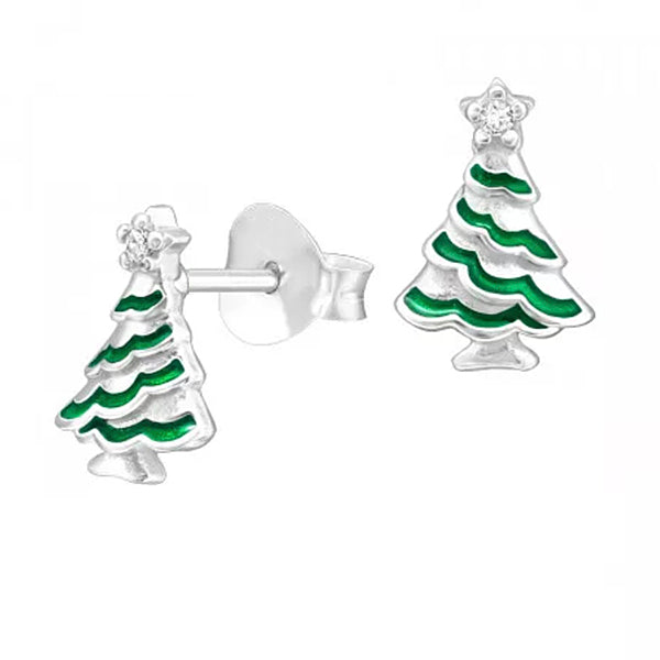 Enamel Christmas Tree Studs