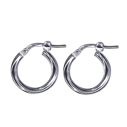 2mm Italian Twist Hoop Earrings