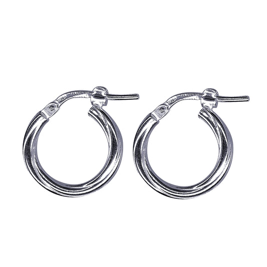 2mm Italian Twist Hoop Earrings