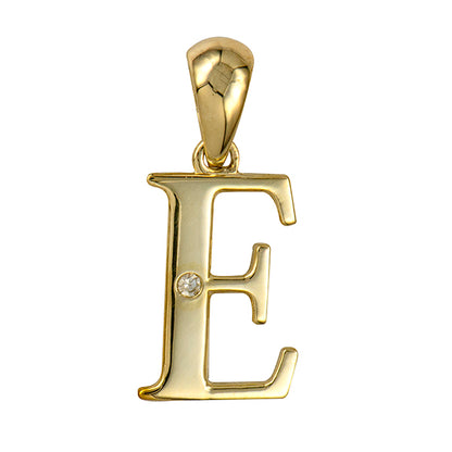 9Y Diamond Set Block Initials