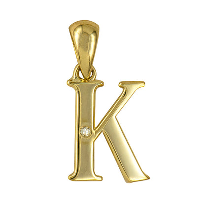 9Y Diamond Set Block Initials