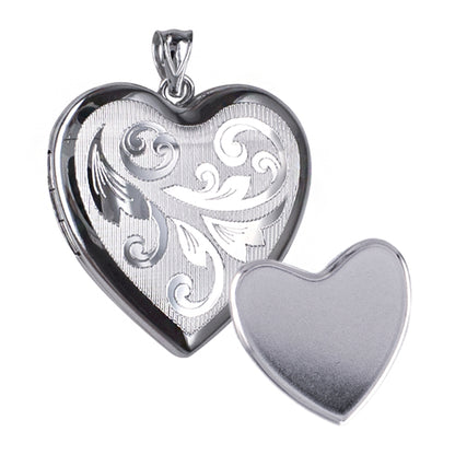 24mm Memorial Heart Locket with all over Swirls