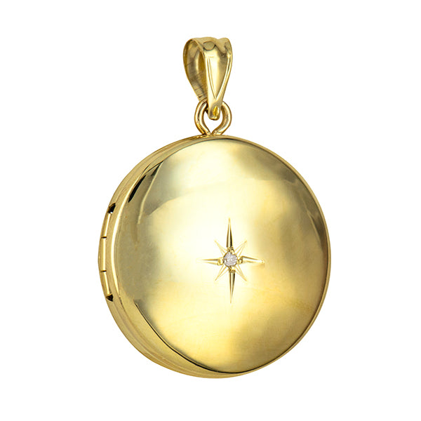 20mm Diamond Set Round Locket