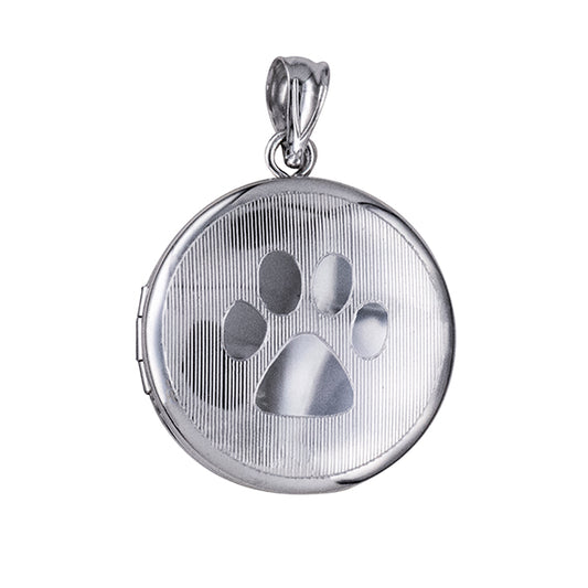20mm ‘Paw Print’ Memorial Round Locket