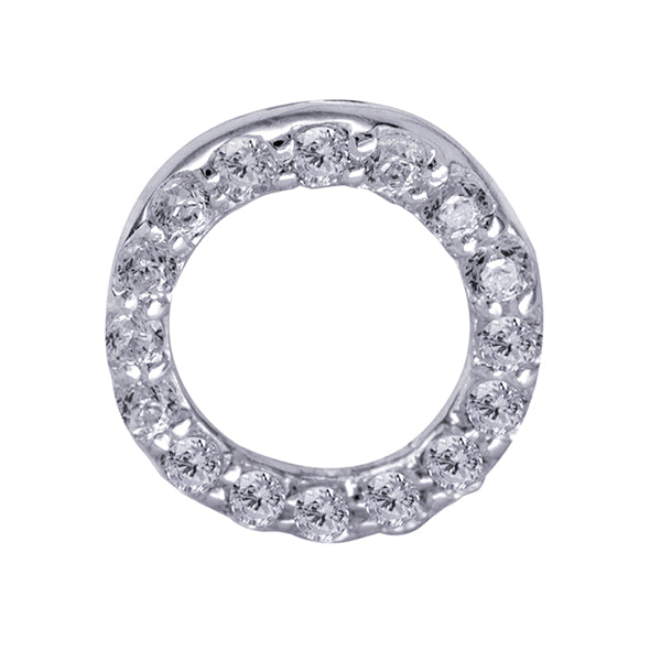 White Cz Open Circle Studs