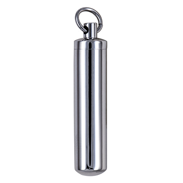 Stainless Steel Cylinder Memorial Pendant with Screw Opening Top
